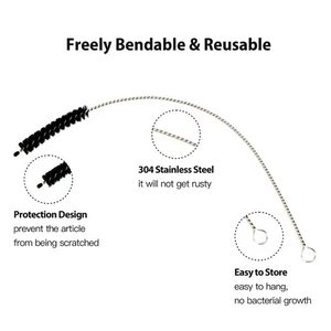 Eco Friendly Reusable Drinking Stainless Steel Straw <strong>Brushes</strong> Long Nylon Pipe Tube Mouth Pacifier <strong>Bottle</strong> Cleaner <strong>Brush</strong> Set - Product Image 5