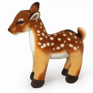 wholesale stuffed little deer soft toy realistic plush little standing deer stuffed toy