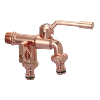 Rastaps XX- 20386 Neues Design Rose Golden Outdoor Doppel hahn Steckdose Aluminium griff Messing Garten Wasserhahn Hahn Wasserhahn Bibcock