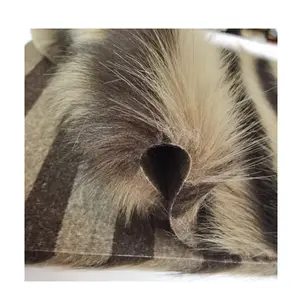 Animal raccoon tail faux fur plush fabric for toy/ garment/decoration