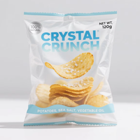 Haute qualité de qualité alimentaire Pe étanche voir à travers les chips sac oreiller forme pochette joint arrière film transparent sac d'emballage alimentaire
