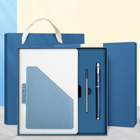 Ensemble de cadeaux d'entreprise personnalisables, carnet de notes en cuir PU relié rigide A5 avec stylo et boîte pour promotion de bureau