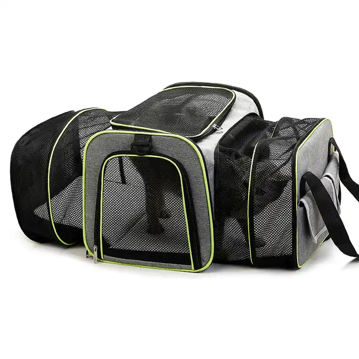 Source Dog/Cat Travel bag Pet Expandable Carrier Airline Approved foldable  Pet Carrier Extra Spacious Soft Side on m.