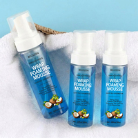 Mousse coiffante enroulante pour cheveux, coupe pixie, marque privée, non rigide, ajoute de la brillance, à l'huile d'olive
