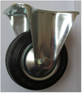 160MM Industrie <span class=keywords><strong>Medium</strong></span> <span class=keywords><strong>Duty</strong></span> <span class=keywords><strong>Swivel</strong></span> Rubber <span class=keywords><strong>Caster</strong></span> Mülleimer Rad - Product Image 3