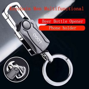 Beer Bottle Opener Keychain Multifunctional Alloy Key Ring Car Play <b>Keyring</b> - Product Image 3