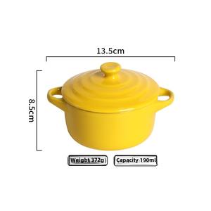 <span class=keywords><strong>Friteuse</strong></span> d'œufs à la vapeur et à l'air en céramique de luxe léger Bol à griller à <span class=keywords><strong>double</strong></span> oreille avec bol à ragoût pour enfants - Product Image 6