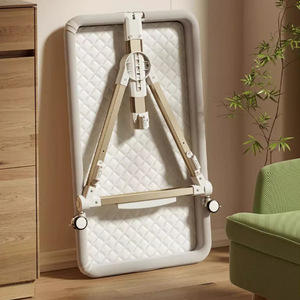 Cuna Portátil Plegable Multifuncional, Mesa de Lactancia, Cama Mecedora, Cambiador de Pañales, 0-12 Meses, Gris Blanco Hueso - Product Image 3