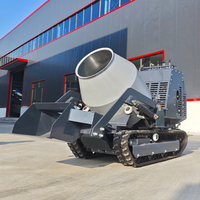 Nouveau produit : Bétonnière portative mini sur chenilles 300L, malaxeur à ciment automoteur sur chenilles haute efficacité