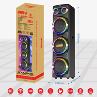 Dernière Enceinte Karaoké en Bois de 12 Pouces 50000W Super Bass avec Micro, Enceinte Karaoké Professionnelle pour Fêtes à Domicile et DJ