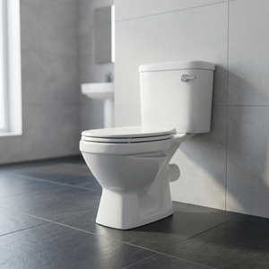 Inodoro de lujo europeo de dos piezas con descarga dual, sifón en P, cerámica sanitaria, conjunto de WC - Product Image 1