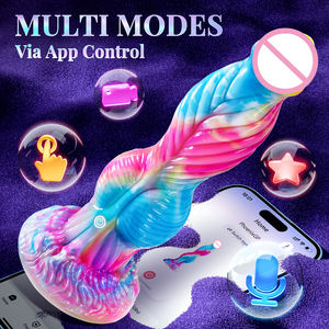 APP telecomando con vibrazione telescopica morbida a 7 velocità a forma di fenice <span class=keywords><strong>Plug</strong></span> anale alieno sicuro in Silicone dilatazione gigante - Product Image 3