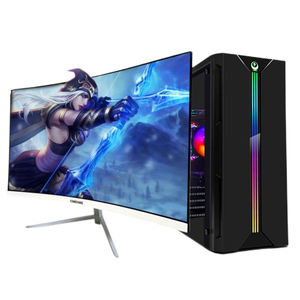 Ordinateur de bureau de jeu d'usine, ensemble de moniteurs 24 pouces, niveau I9, 12 cœurs, 48 Go, 64 Go de <span class=keywords><strong>RAM</strong></span>, carte vidéo RX580 8 Go, 16 Go, ordinateurs de jeu <span class=keywords><strong>pour</strong></span> concepteurs - Product Image 1