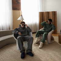 Survêtement Homme Personnalisé 450 500 g/m² Jogger Décontracté, Sweat à Capuche Lourd et Pantalon Évasé