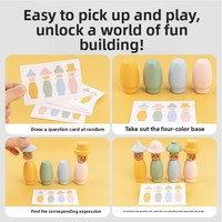 Juguetes Montessori de madera: Muñecos apilables, juguetes educativos para el reconocimiento de colores en niños, juguetes de madera para la motricidad fina, muñecos de tela y rompecabezas.
