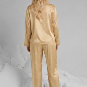 Ensemble de pyjama en soie glacée pour femme, doux, <span class=keywords><strong>sexy</strong></span>, vêtements de détente de luxe, tenue d'intérieur confortable, ensemble deux pièces, vêtements pour femme - Product Image 4