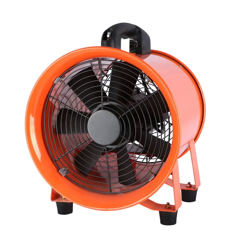 Ventilador axial portátil, ventilador de exaustão de ventilação de 8-24 polegadas, 220V, ventilador flexível para canalização