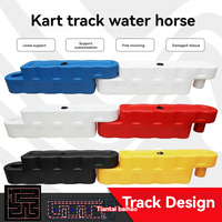 Barrière de protection en plastique PE robuste, remplie d'eau, niveau B, conception emboîtable pour la sécurité des pistes de karting et des parcs d'attractions