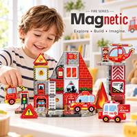 Mini tuiles magnétiques de poche 3,75 cm, blocs de construction magnétiques en boîte métallique, jouet éducatif STEM de voyage pour tout-petits et enfants, idéal comme cadeau