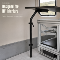 Pied de table rotatif manuel pour caravane, camping-car, fourgon aménagé – Support de table pliable et réglable