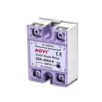 Relais statique monophasé haute tension AOYI SSR-AA-H 10A 15A 25A 40A 60A 75A 90A 90-480VAC 80-250VAC