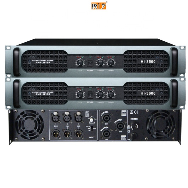 Hi Series Hight Quality Audio Power Amplifier Professional 600W*2ch 1200W*1ch for Home Use Karaoke Stage