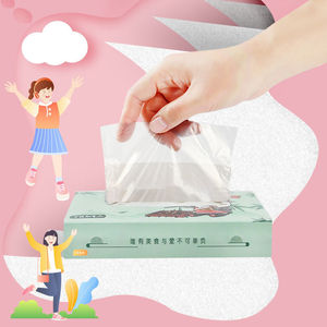 Disposable Pe Film Gloves 100 Pcs Food Grade For Catering And Hair Care Transparent Thickened - Product Image 1