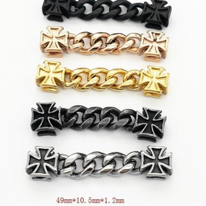 อุปกรณ์ทำสร้อยข้อมือสแตนเลสสตีลยี่ห้อ Yunnique ขนาด 49 มม. x 10.5 มม. x 1.2 มม. จี้รูปกางเขนสำหรับทำสร้อยข้อมือ อุปกรณ์ตกแต่งเครื่องประดับ - Product Image 1