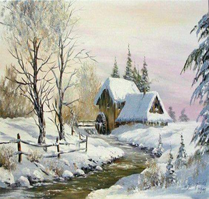 CHENISTORY DZ992274 DIY pintura por números pintura al óleo escena <span class=keywords><strong>de</strong></span> nieve pintura por números pintura al óleo moderna - Product Image 1
