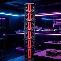 Système de haut-parleurs colonne passifs professionnels ultra-compact, 300W de puissance de crête, 12 ohms, néodyme, coaxial, 5,5 pouces, noir mat