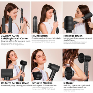 7 Trong 1 Tốc Độ Cao Một Bước Tóc Styler Máy Sấy Tóc 1400W Máy Sấy Thẳng <span class=keywords><strong>BLDC</strong></span> Động Cơ Điện Tóc Curler Bộ - Product Image 6