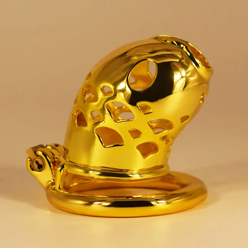 FRRK-85 Gold-plated little goldfish chastity lock gold new product chicken cage toy pussy for men