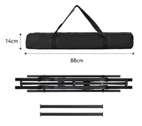 Table de camping pliable multifonctionnelle populaire en acier au carbone, avec une forte capacité de charge, pour le camping en plein air