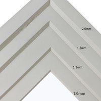 Passe-partout personnalisé sans acide pour cadre photo, épaisseur 1,0 mm, 1,5 mm, 2,0 mm, blanc, pour affichage photo