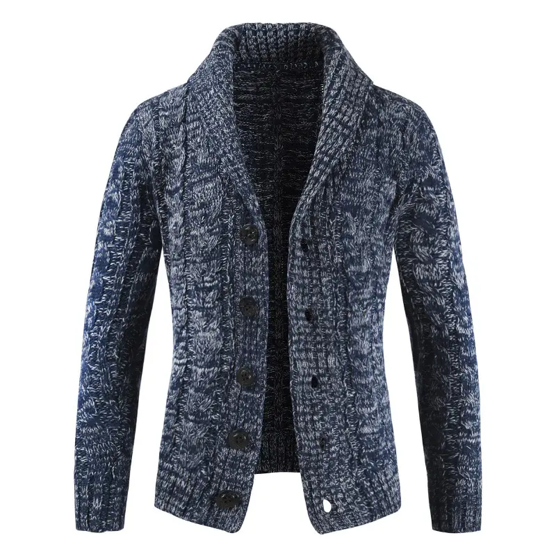 Winter OEM Custom Knitwear Fashion Button Oversized Knitted Coats Sweater Cardigan for Men