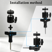 Support de caméra de chasse pour extérieur, fixation sur arbre par vis, rotation à 360 degrés, support réglable pour caméra de chasse à la faune