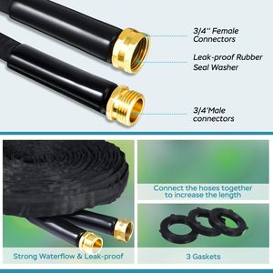 Household High Pressure Garden Hose <b>Set</b> 1 In PVC Watering Kit With 10 Function Zinc Alloy <b>Spray</b> Gun For Outdoor Use - Product Image 4
