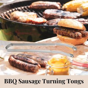 Stainless Steel <b>BBQ</b> <b>Tongs</b> 38cm Heat Resistance Flipping Tool For Charcoal Grill - Product Image 4