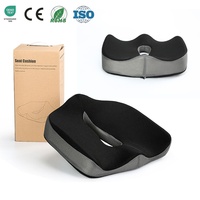 Coussin de siège ergonomique en mousse à mémoire de forme respirante à centre creux pour soulagement du coccyx, idéal pour chaise de bureau, voiture et fauteuil roulant