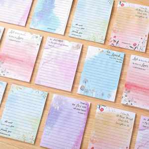 Usa Mairun Colorful Flower English Horizontal Line Memo Notepad 30 Pages 8 Books Set Strong Adhesive <b>Sticky</b> <b>Notes</b> Model 406 - Product Image 4