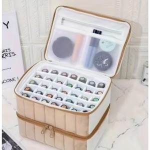 Free Sample Large Capacity <b>Makeup</b> Bag Travel Essential Oil and Nail Polish Carrying <b>Case</b> with Logo Pattern - Product Image 2