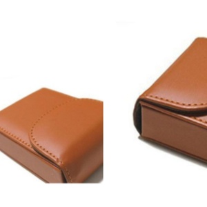 Boshiho Retro Leather <b>Storage</b> Poker <b>Box</b> Clubs Single Deck Playing Card Holder Travel Leather Card Deck Case - Product Image 5