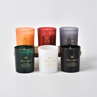 Dropshipping Logo personnalisé lavande noire aromathérapie cire de soja petites bougies parfumées décoration de maison de luxe