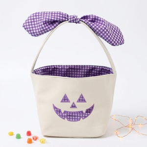 Decoraciones Temáticas de Halloween, Cesto de Tela Reutilizable de Gran Capacidad para Dulces, Cesta de Halloween con Diseño de Calabaza para Recoger Dulces - Product Image 5