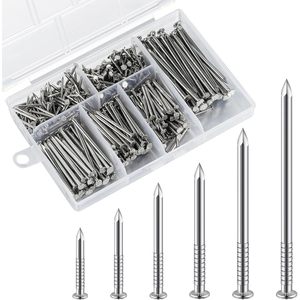 Wensilon Stainless Steel 304 <b>Nails</b> Kit 430pcs <b>Wall</b> Hanging Dowels Long <b>Nails</b> Assorted Sizes - Product Image 1