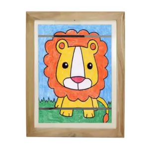 Children Art Frames Front Open Changeable Kids Wooden Frame For Poster Photo Drawing Paintings Pictures Display Home Decor