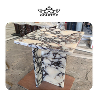 Goldtop OEM/ODM Calacatta Socle bas en marbre pour alto Table basse en marbre noble Table à thé Tables d'appoint en marbre pour salon de luxe