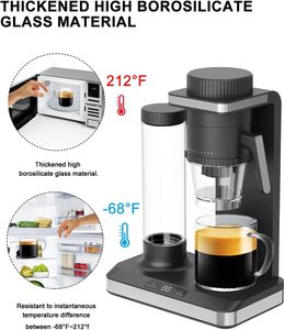 Tasses à café et à thé en verre, tasses à café transparentes pour boissons chaudes ou froides, grands verres à boire à large ouverture, idéaux pour le moka, le latte, le lait - Product Image 6