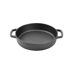 Poêle à frire en fonte pré-assaisonnée de haute qualité Couvercle en verre écologique Deux poignées latérales Design moderne pour la <span class=keywords><strong>friture</strong></span> Wok de cuisson - Product Image 5