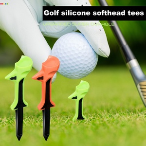 Tees de golf en plastique de haute qualité, écologiques, à tête souple, à double section, avec embase inclinée, personnalisables avec logo imprimé, vente en gros - Product Image 3
